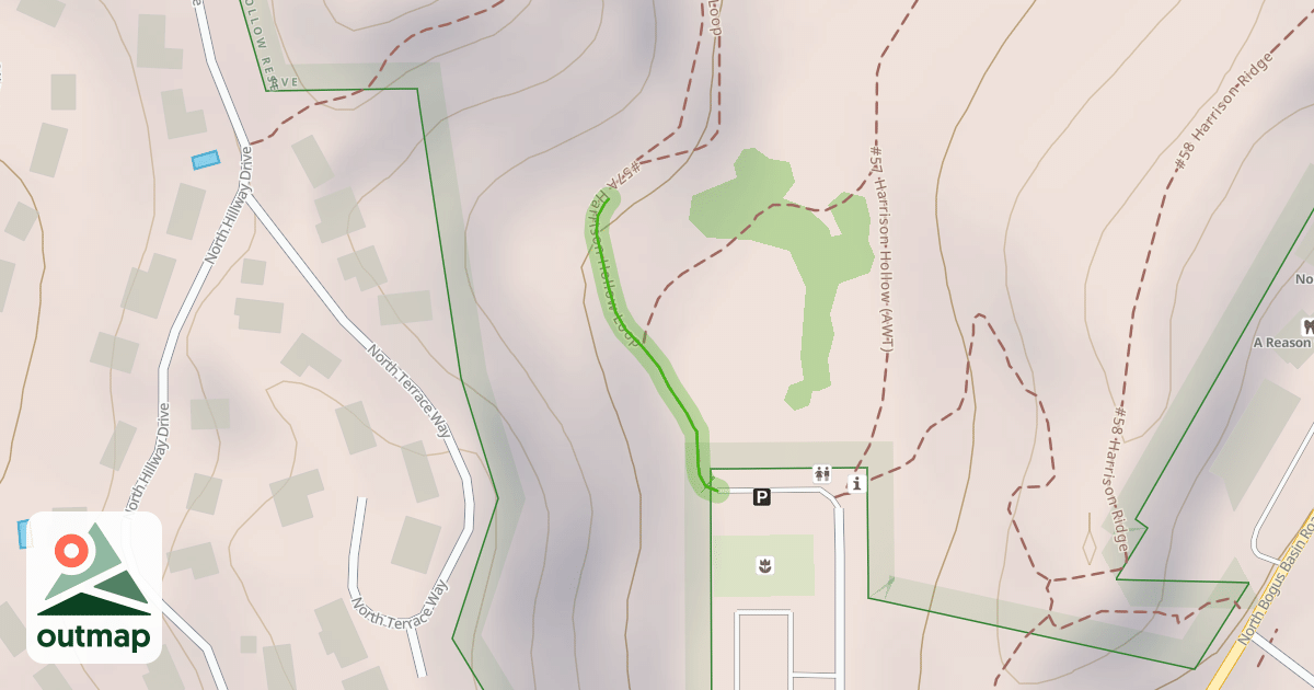 Map of Harrison Hollow Trail