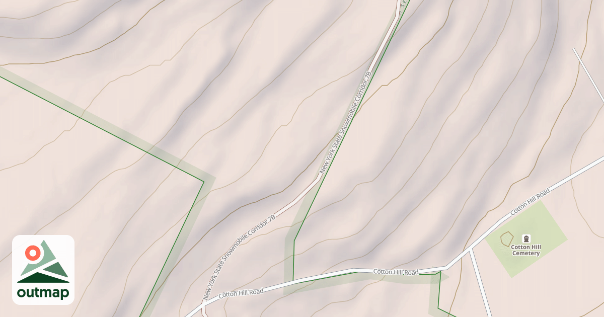 Map of Cotton Hill Snowmobile Trail