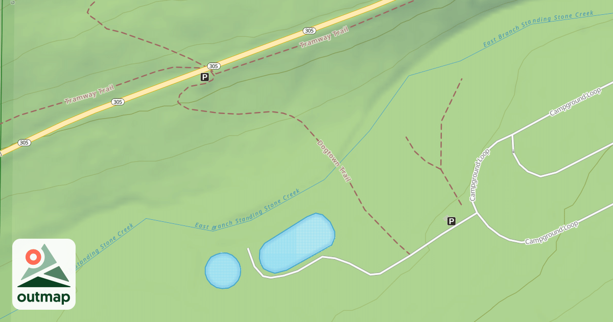 Map of Greenwood Furnace State Park Trails