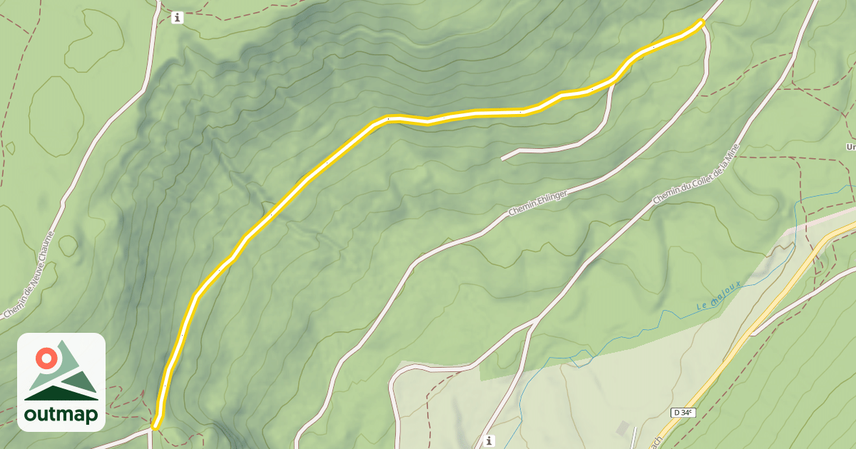 Map of Chemin de la Courbe
