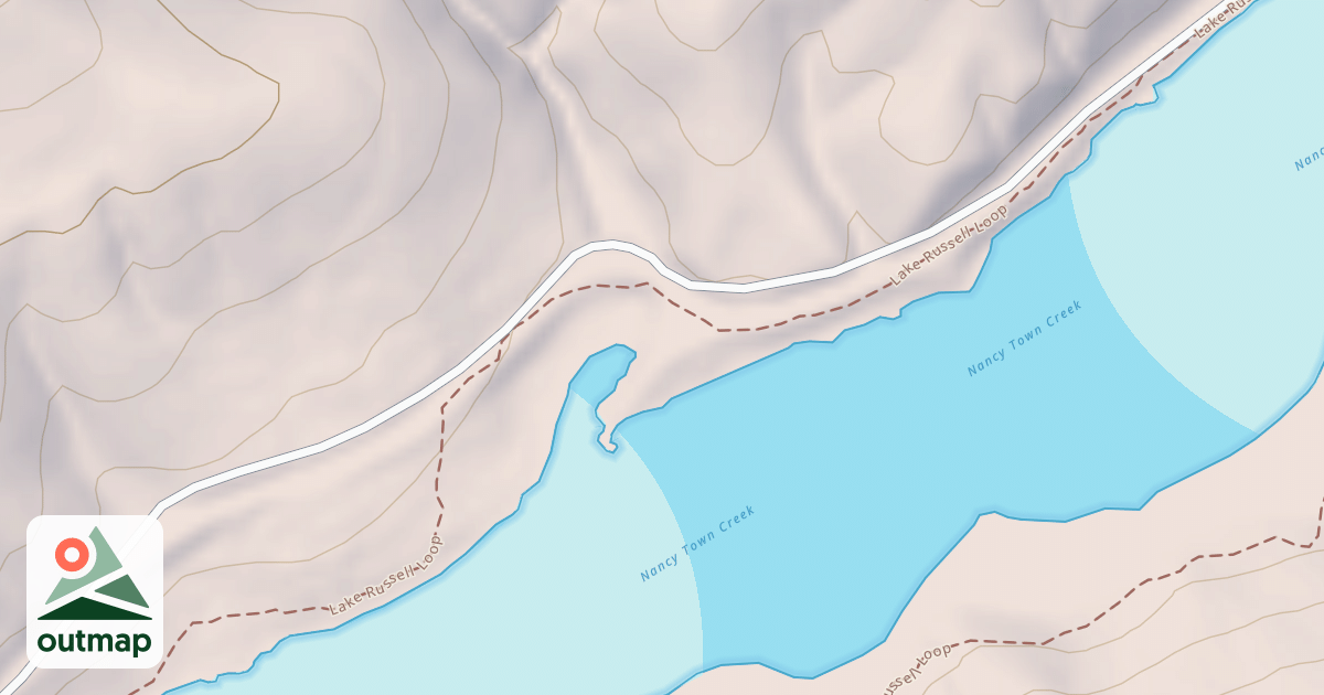 Map of LAKE RUSSELL BOAT RAMP