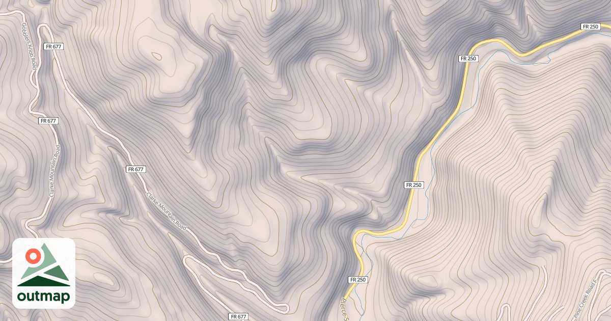 Map of CLARKE MOUNTAIN B