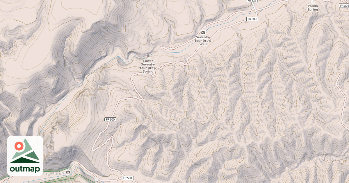 Map of TURKEY RUN