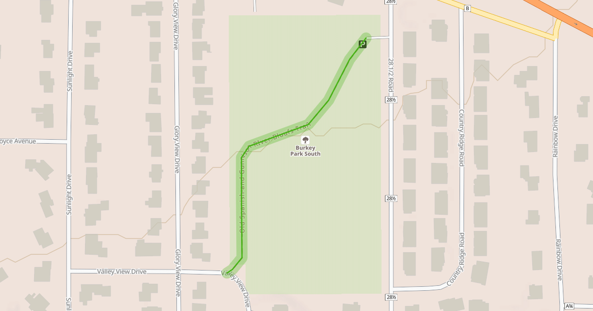 Map preview of Old Spanish and Gunnison RIver Bluufs Trail