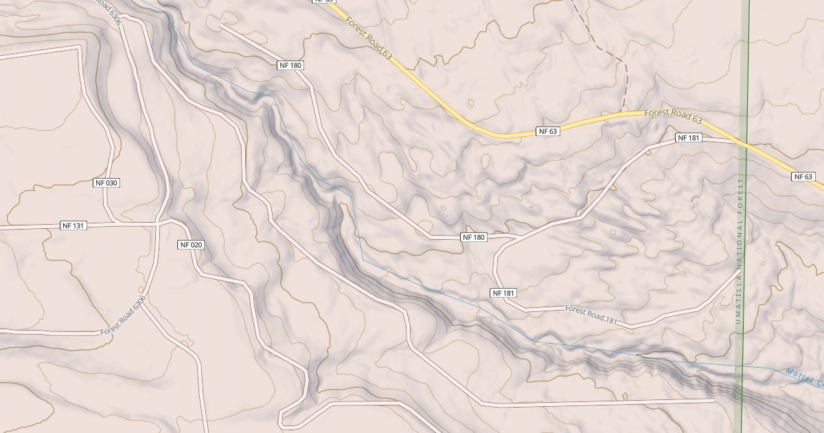 Map preview of USFS National Forest System Roads {1BE30A1E-3D5C-4373-BE5B-9CD697739BEE}