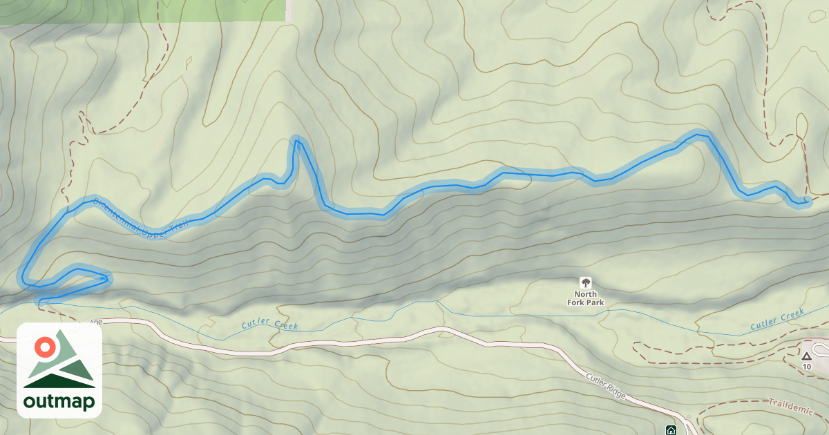 Map of Bicentennial Upper Trail