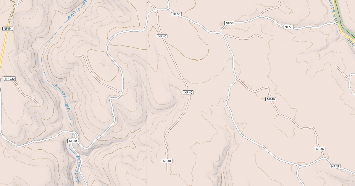 Map preview of USFS Motor Vehicle Use Map Roads {72822FF9-EB24-4206-8E35-FA3E9E35BD7F}