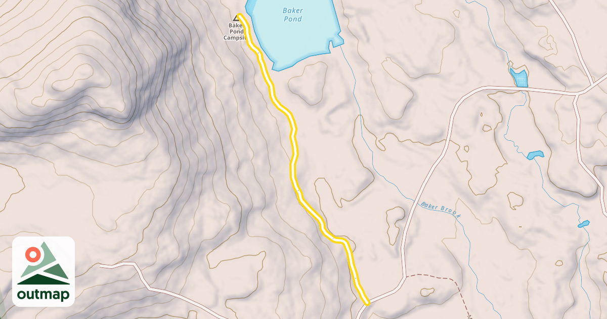 Map of Baker Pond Trail