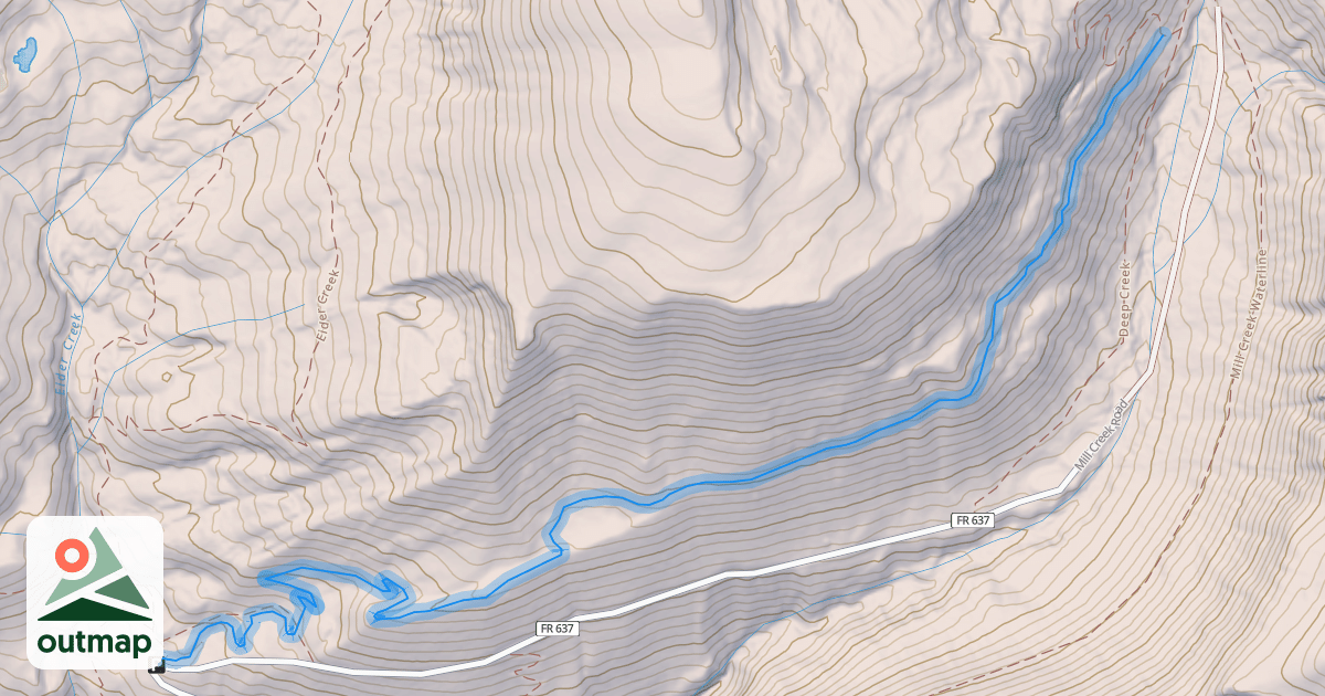 Map of Eider to Mill Creek Connector