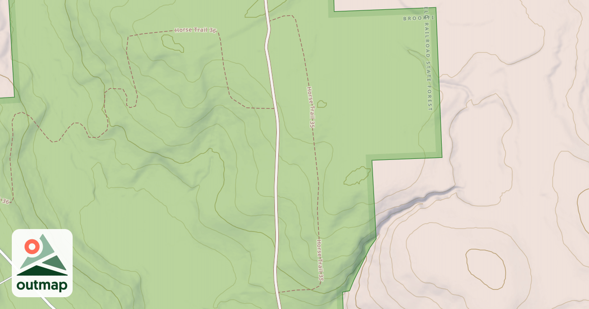Map of Brookfield Horse Trail #35