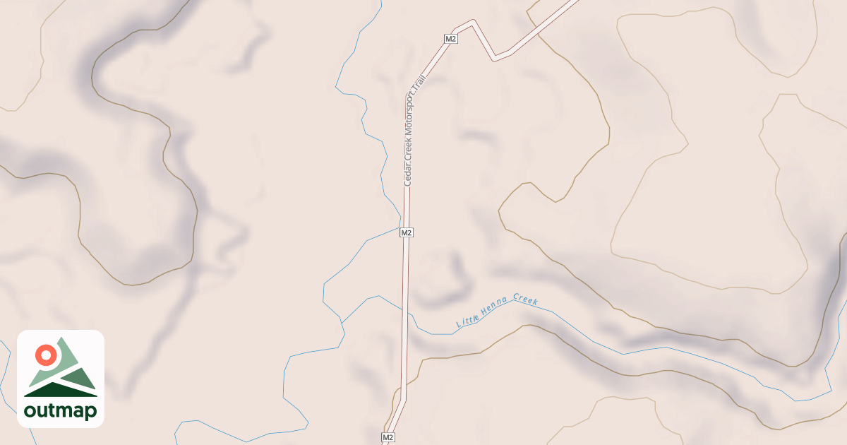 Map of Cedar Creek Motorsport Trail