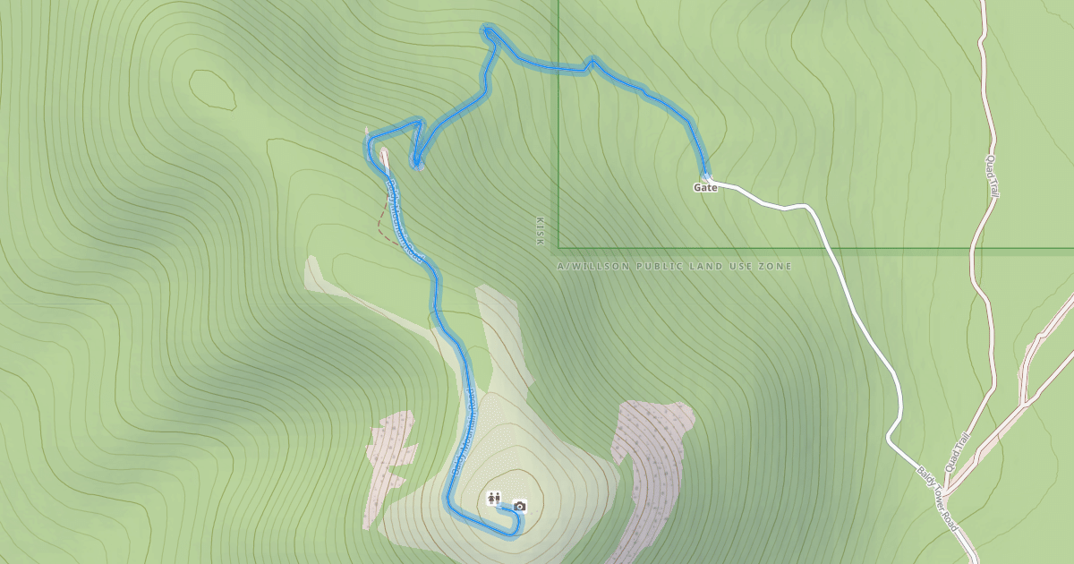 Map preview of Baldy Mountain Road