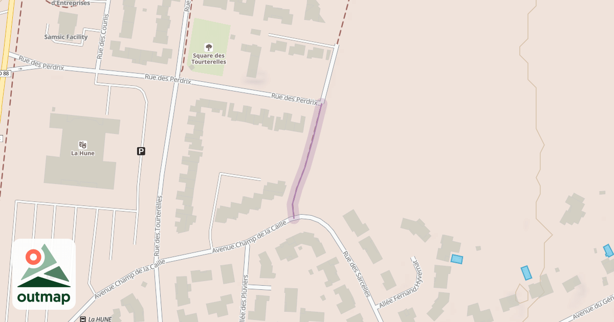 Map of Chemin du Champ de la Caille