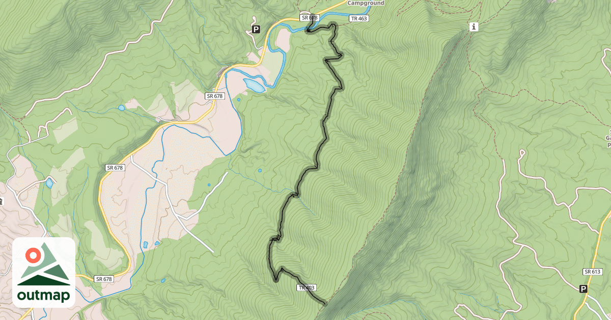 Map of Sherman Gap Trail