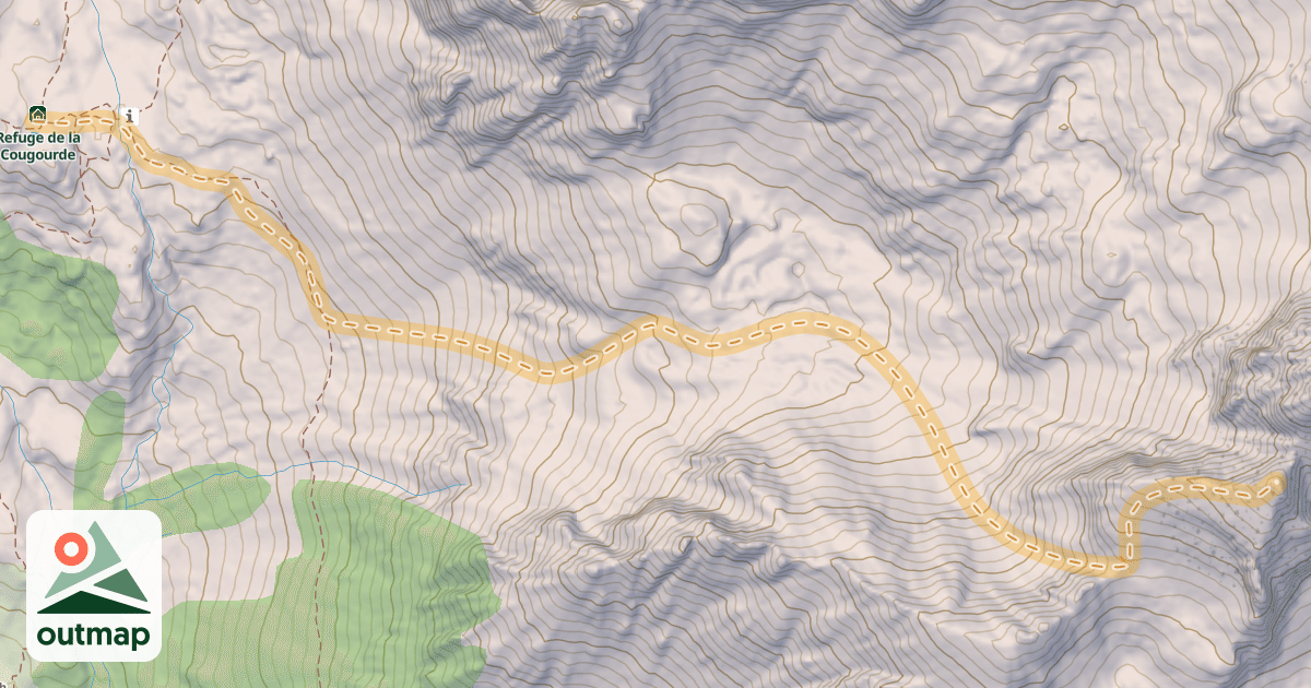 Map of Cime de Trecolpas — Refuge de Congourde