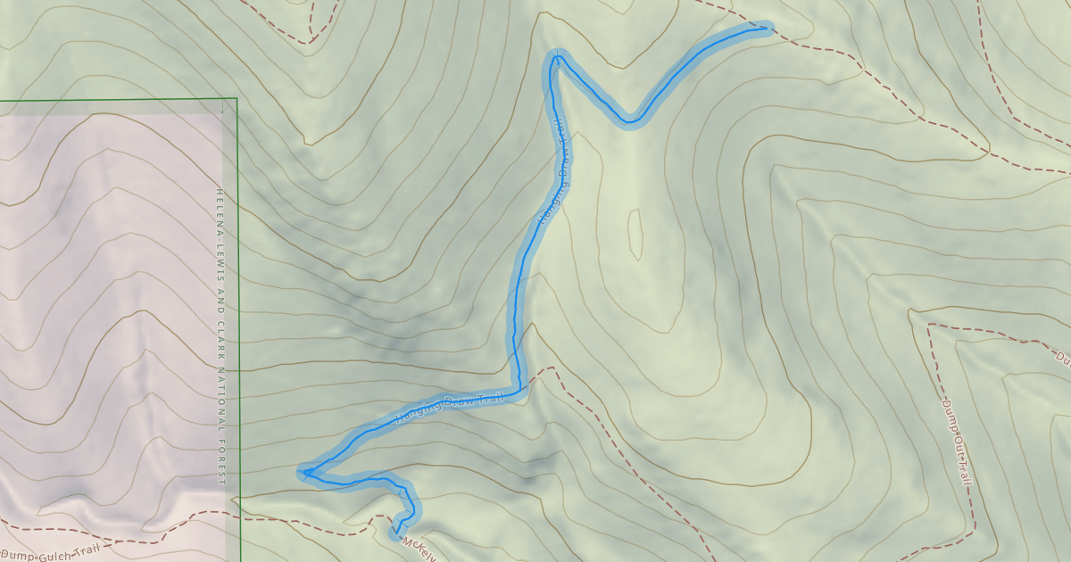 Map preview of Hanging Draw Trail