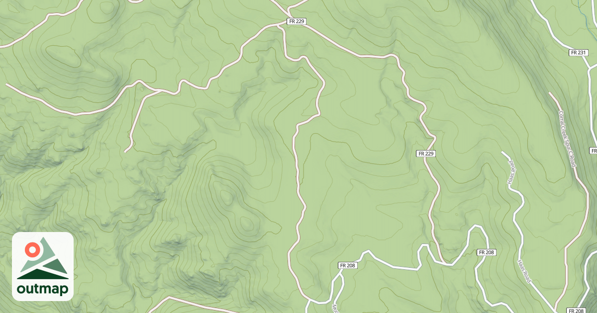 Map of CORRAL CREEK SPUR L