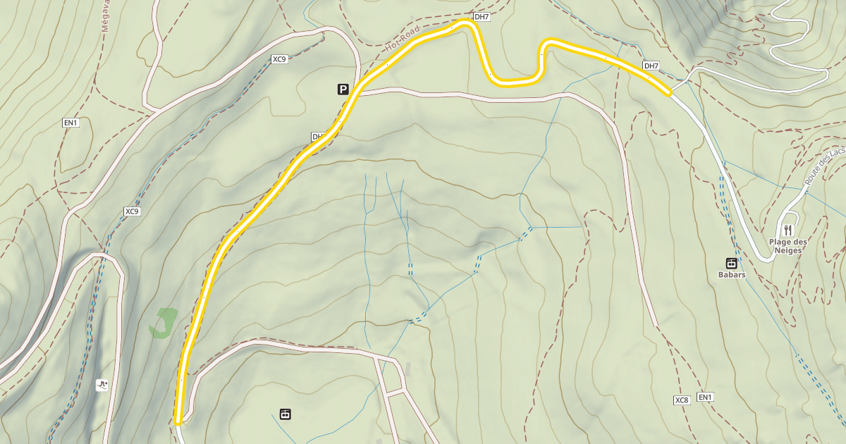 Map preview of Route des Lacs