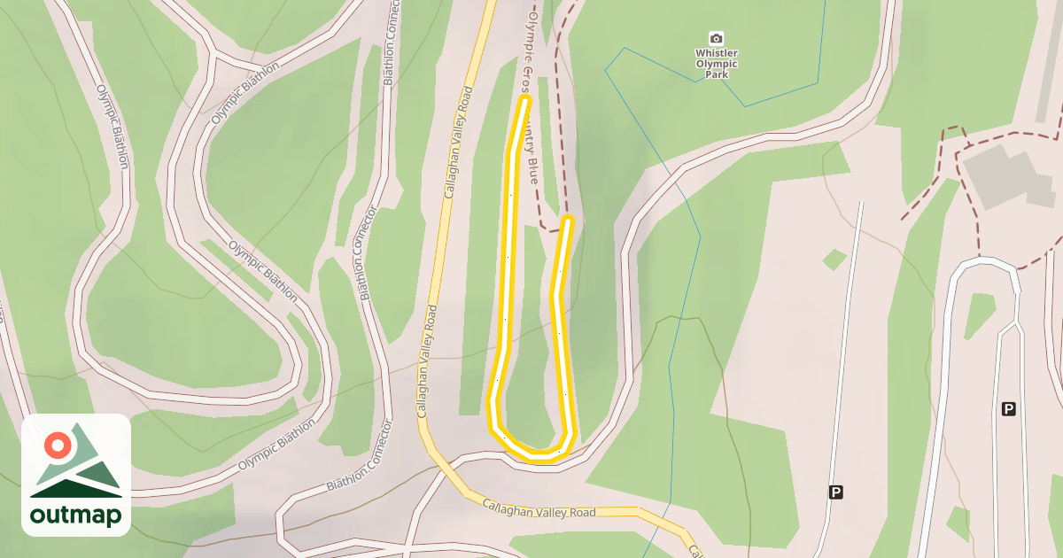 Map of Olympic Cross-Country Blue