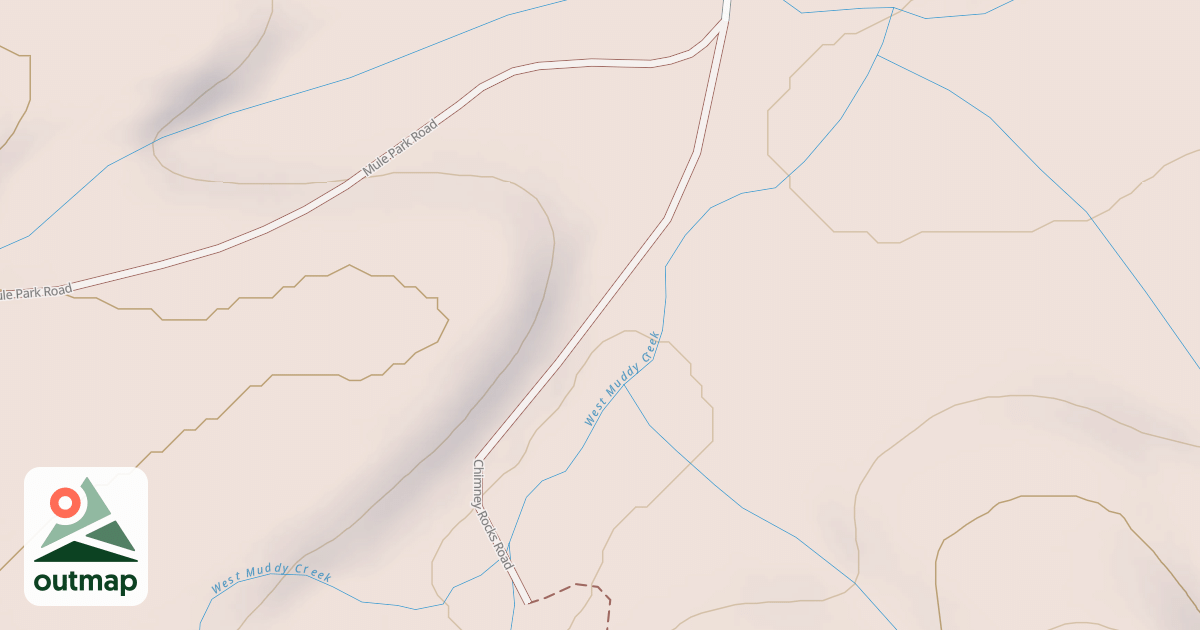 Map of CHIMNEY ROCKS