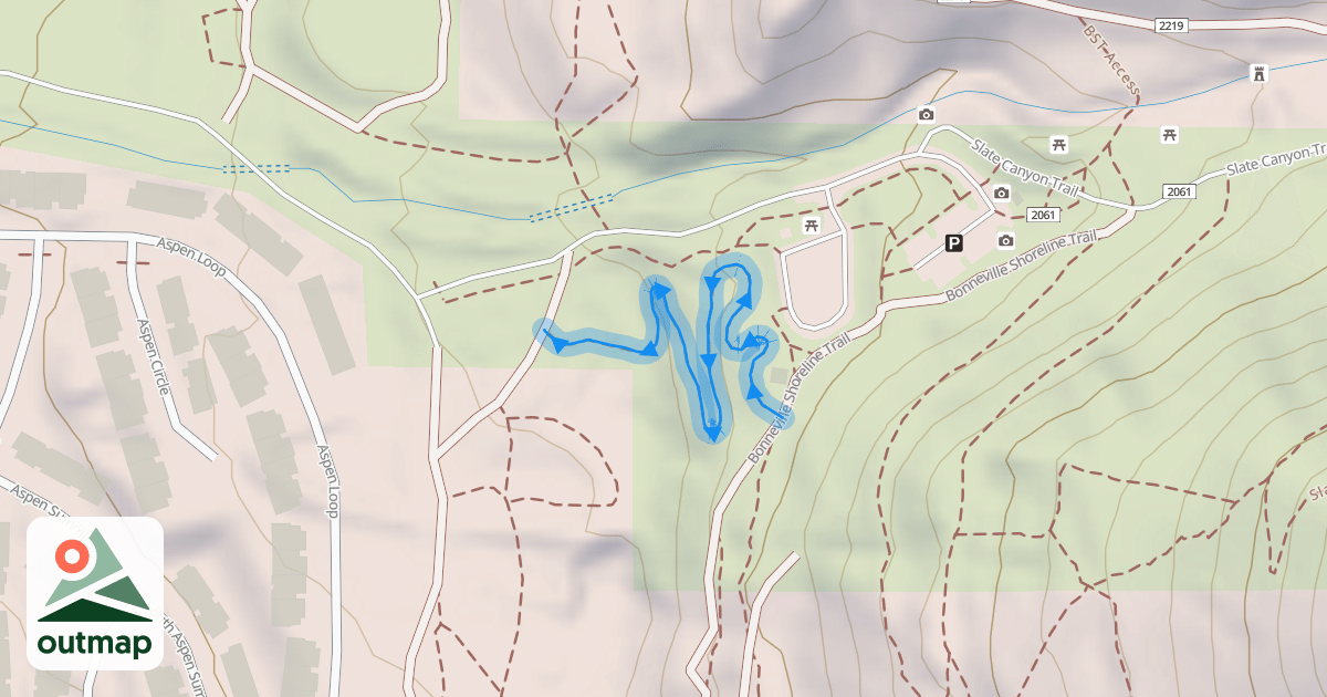 Map of Slate Canyon Downhill Course