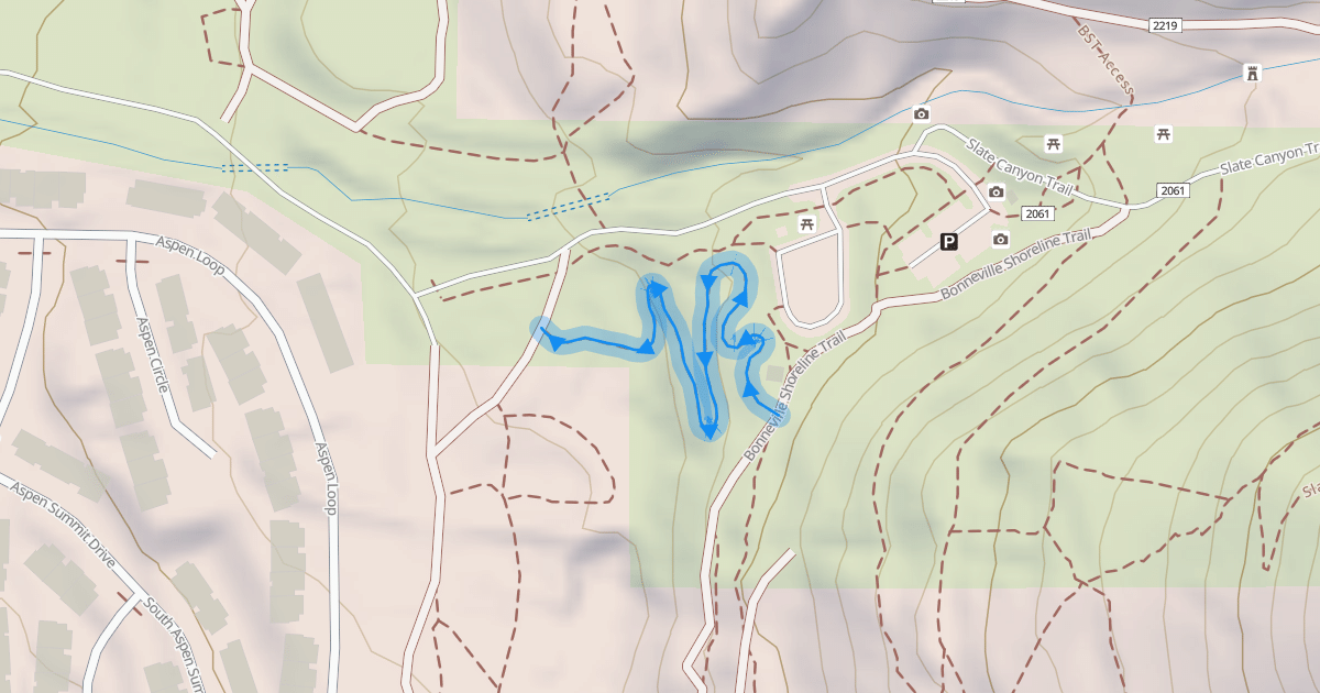 Map preview of Slate Canyon Downhill Course