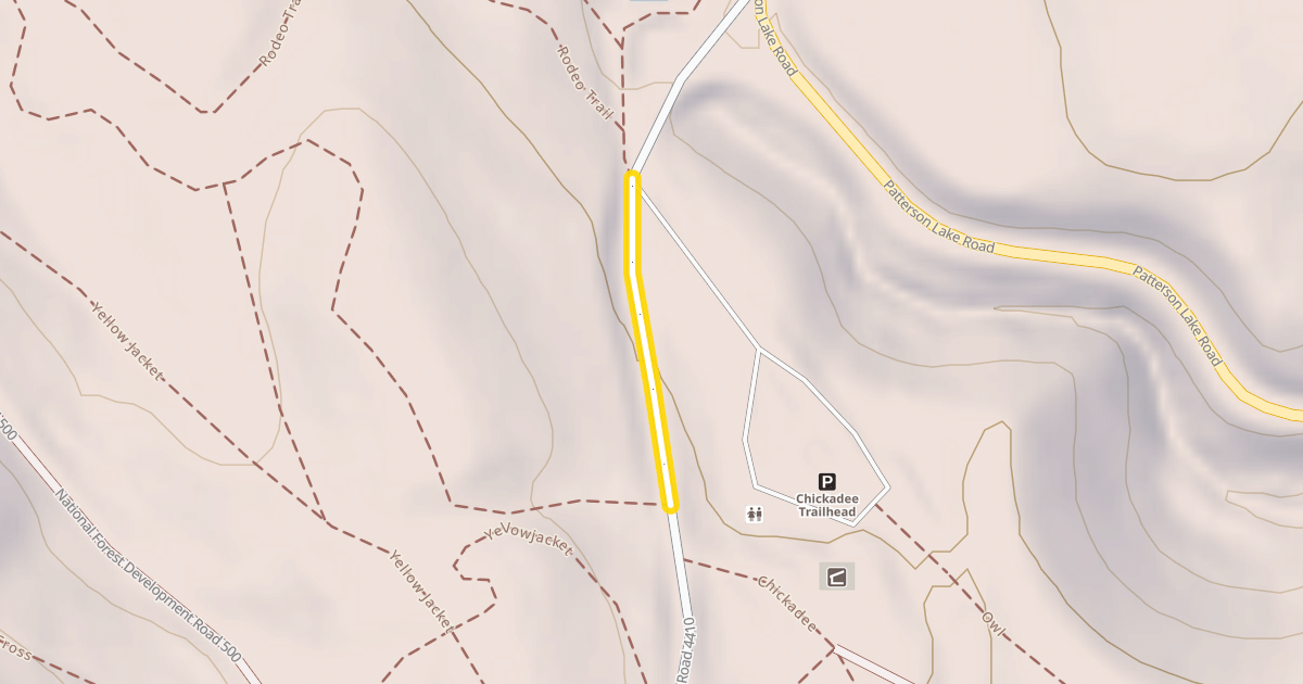Map preview of National Forest Development Road 4410