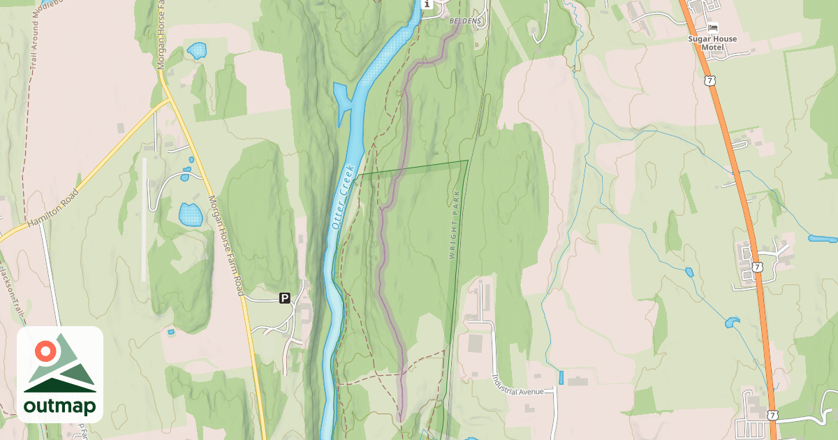 Map of Trail Around Middlebury