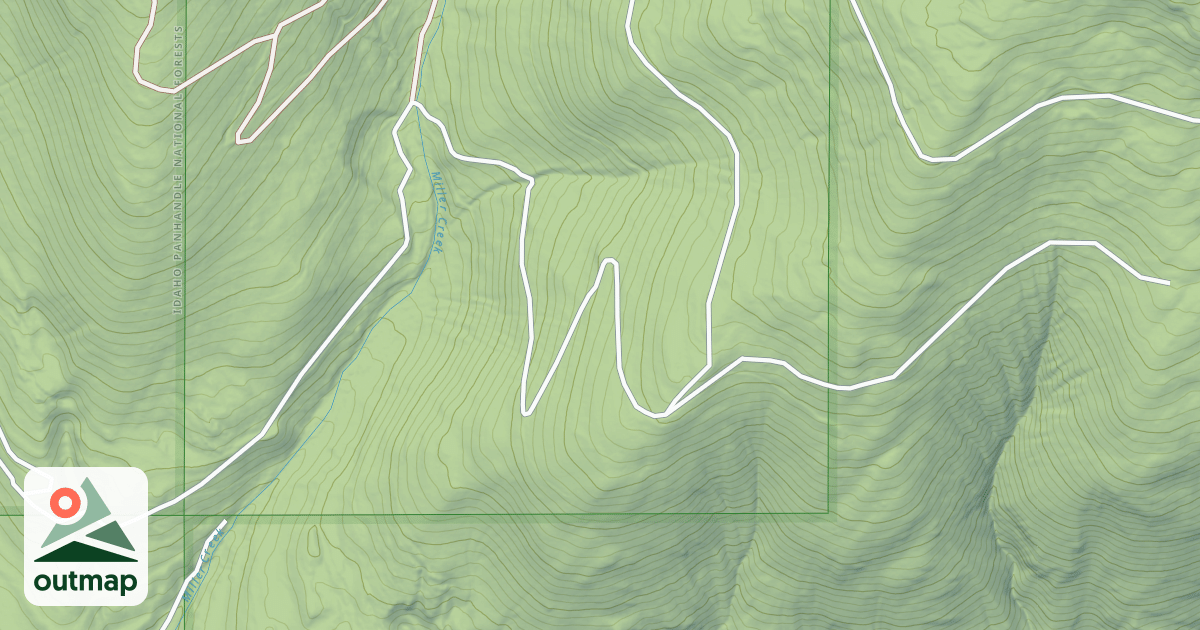 Map of HARVEY CREEK