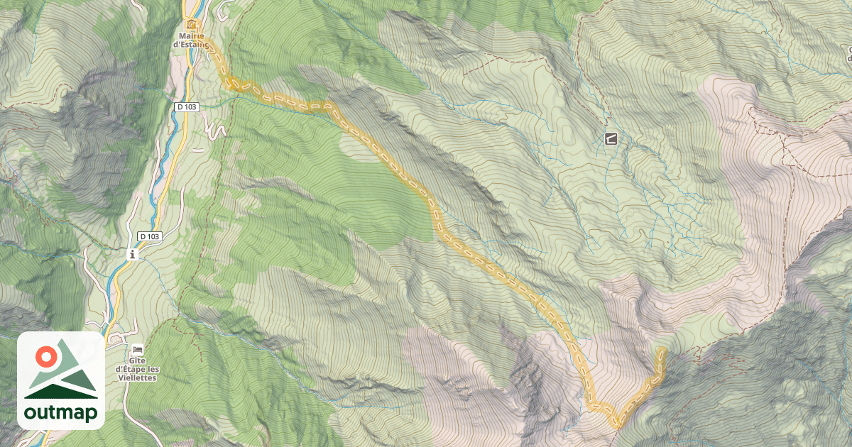 Map of Tuc de Labasse — Estaing