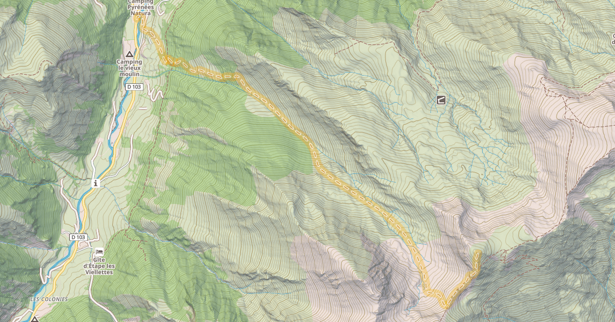 Map preview of Tuc de Labasse — Estaing