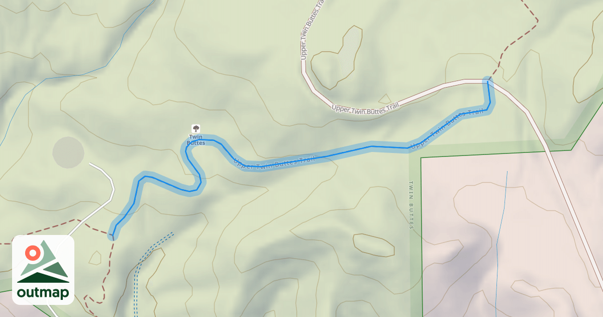 Map of Upper Twin Buttes Trail