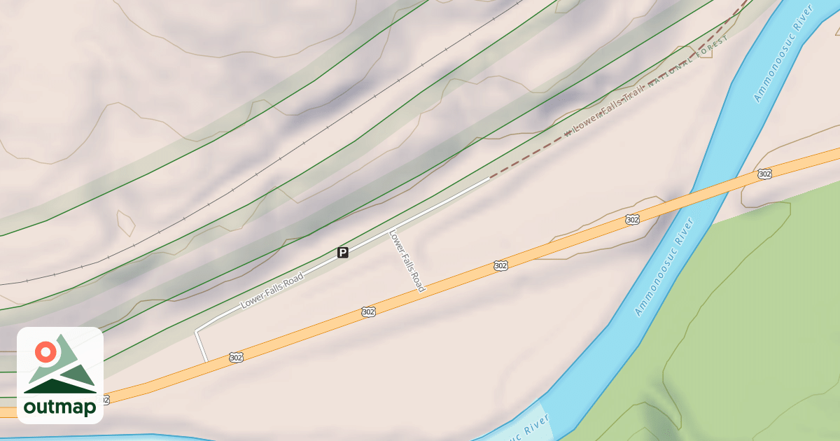 Map of Lower Falls Snomo