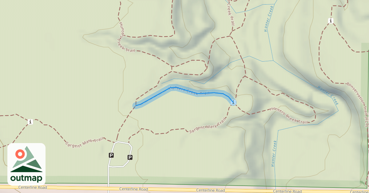 Map of Hunters Creek Trail