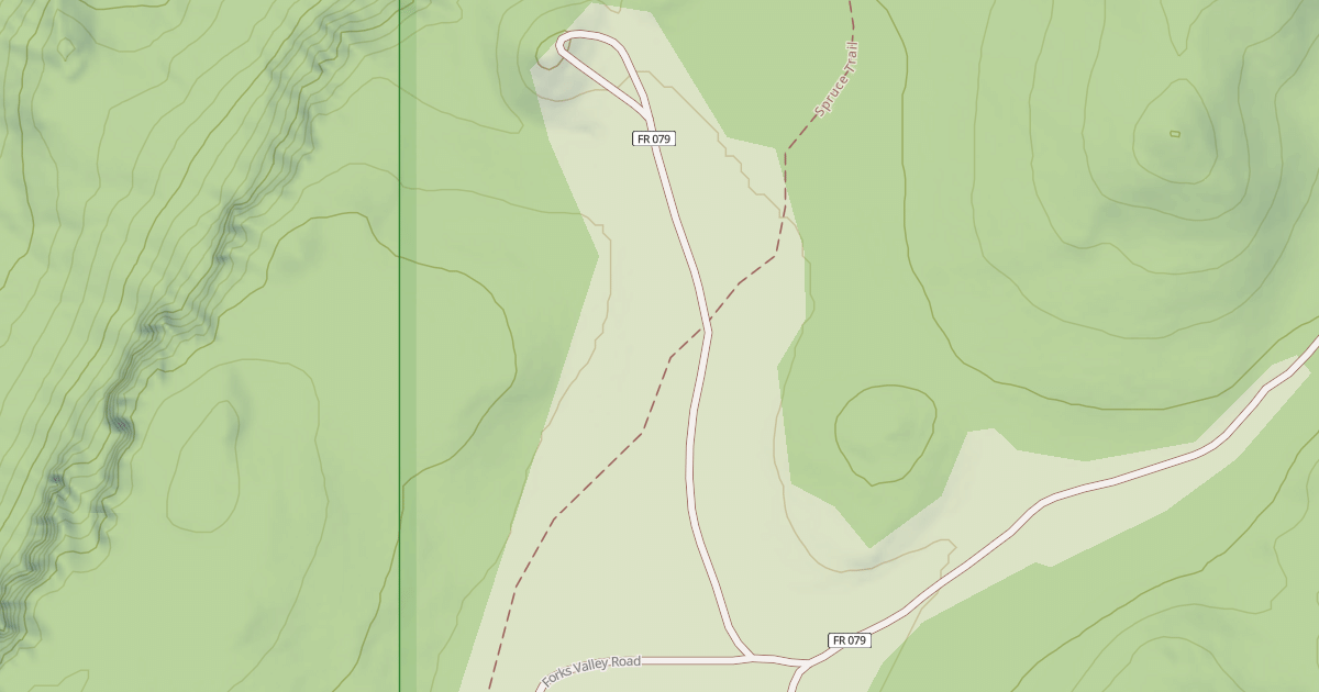 Map preview of USFS National Forest System Roads {68E7DAEE-20AD-44AC-B3EC-3412D549D0AA}