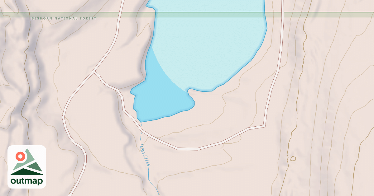 Map of Bighorn Reservoir