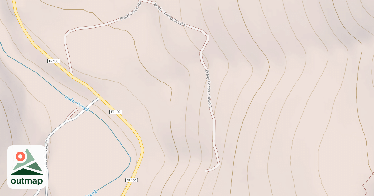 Map of BRADY CONTOUR A