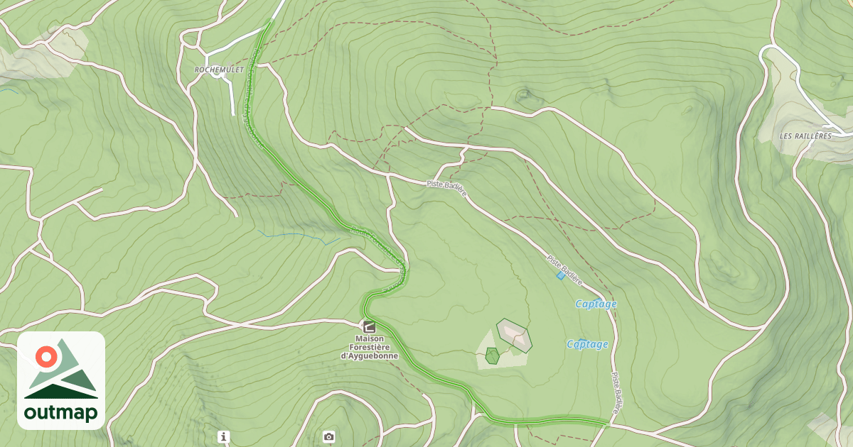 Map of Route Forestière d'Ayguebonne