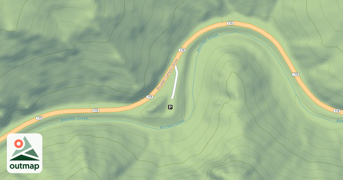 Map of BOULDER CANYON TURNOUT