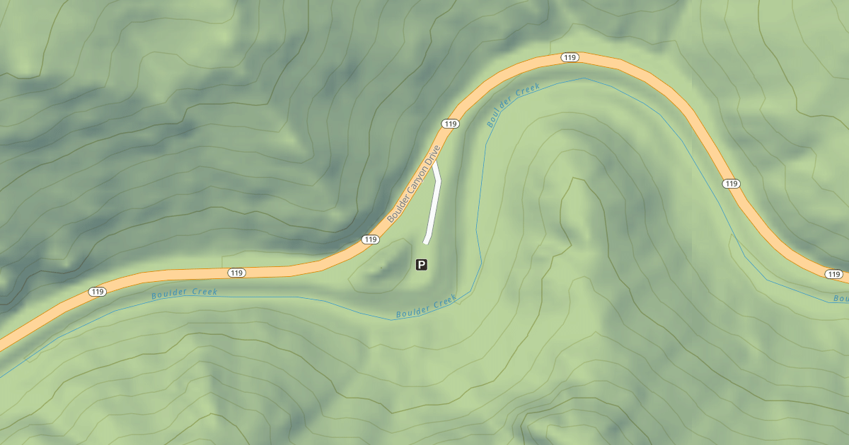 Map preview of BOULDER CANYON TURNOUT