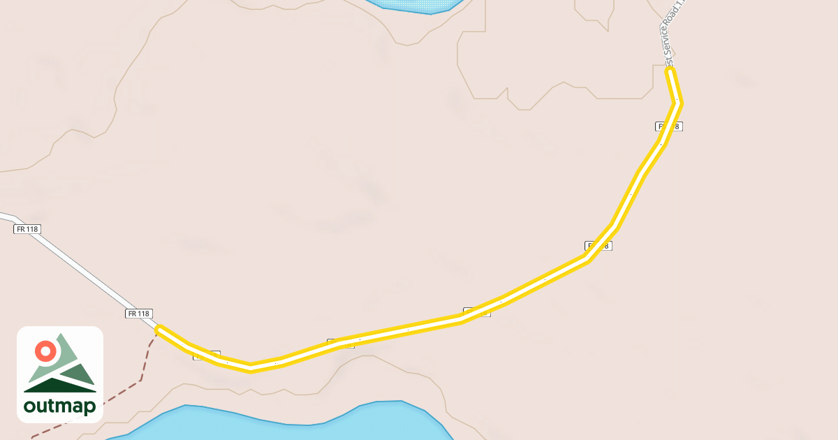 Map of Forest Service Road 118