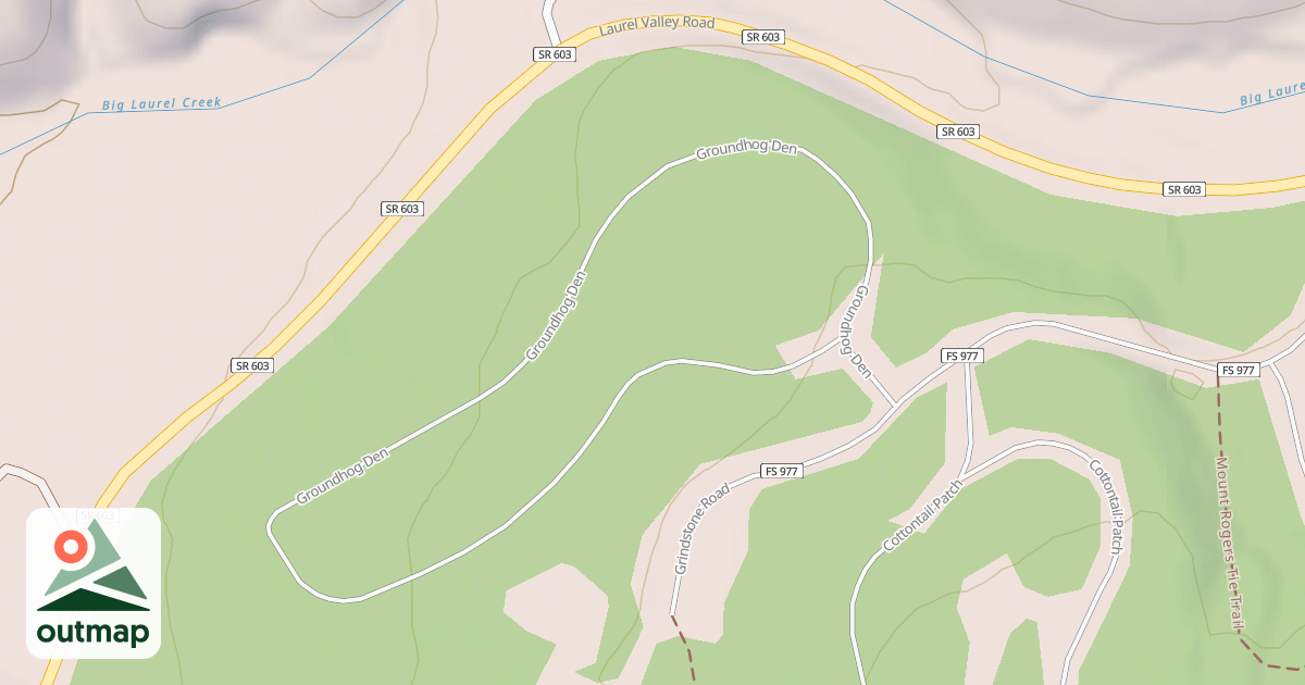 Map of GROUNDHOG DEN