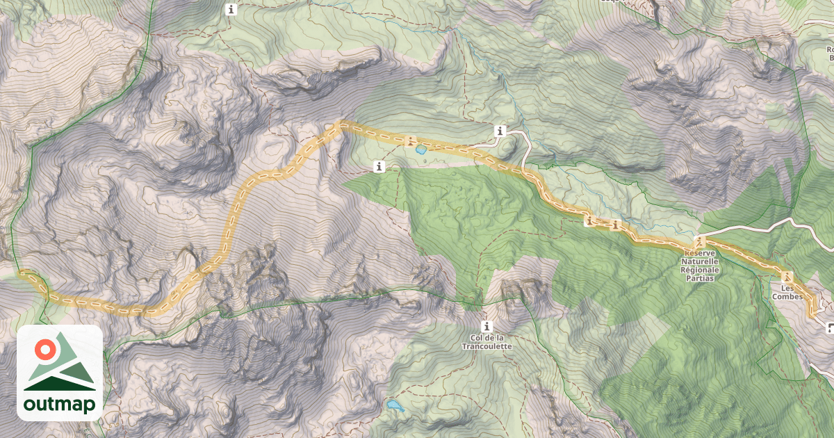 Map of Cime de la Condamine — Les Combes