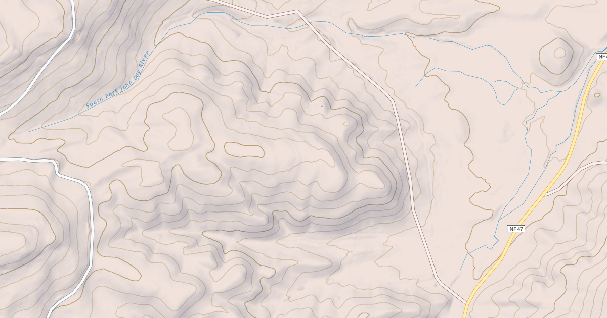 Map preview of USFS National Forest System Roads {0A613998-B40D-4320-9A47-EAE226450122}