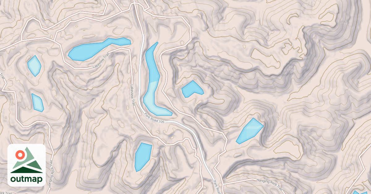 Map of Hanging Rock Loop