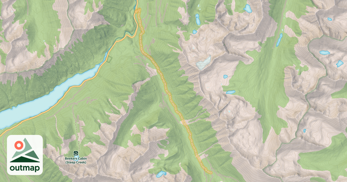 Map of Blowdown Forest Serivce Road
