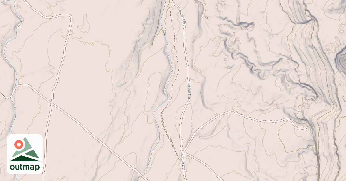 Map of Bartlett Flat Singletrack