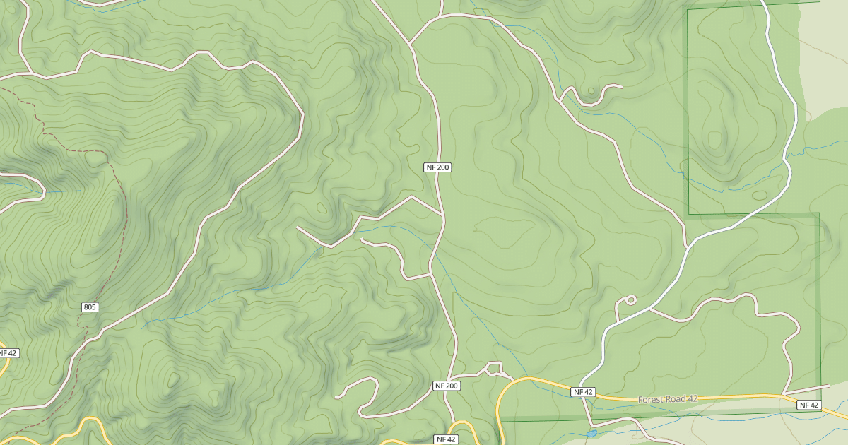Map preview of USFS Motor Vehicle Use Map Roads {3A003183-3F14-4541-BCAE-269C156162B3}