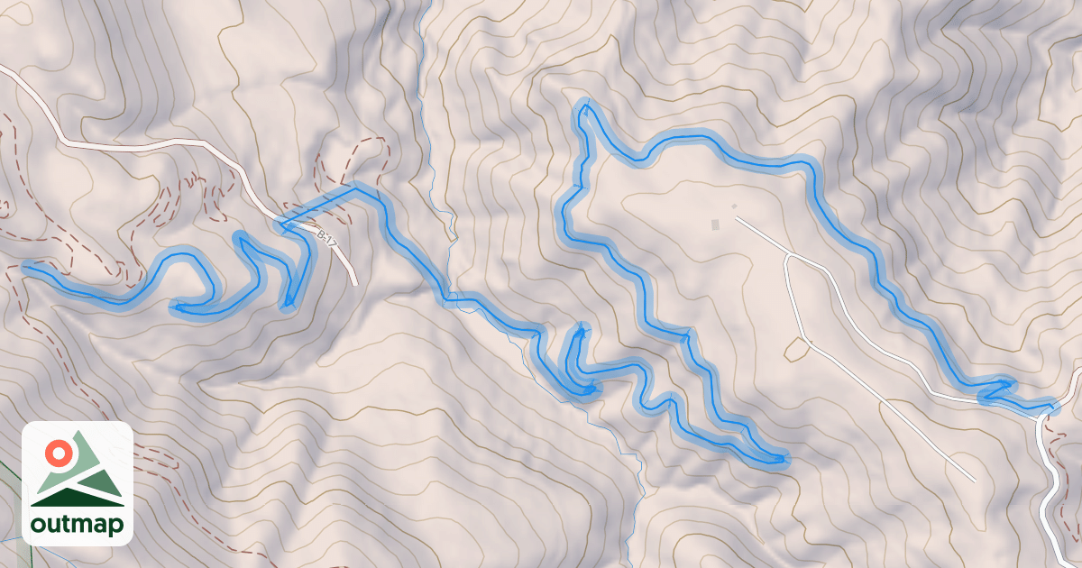 Map of Broken Dam Trail