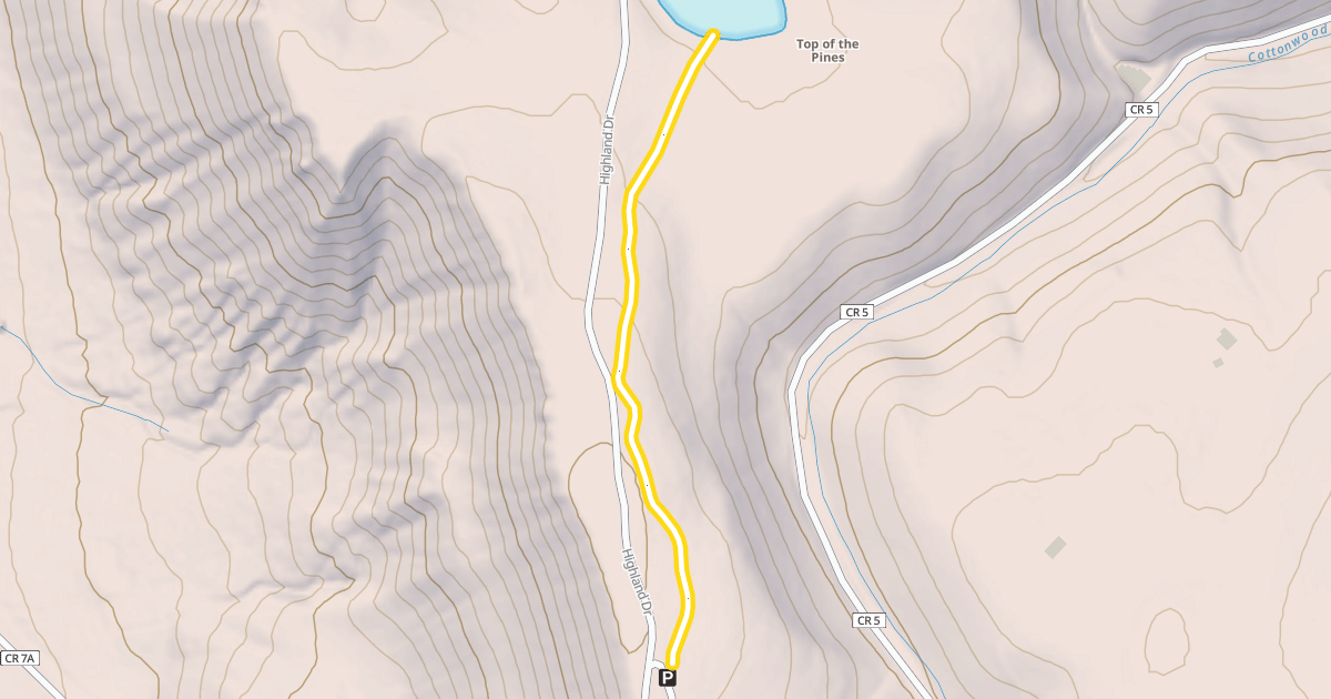 Map preview of Parking Access Trail